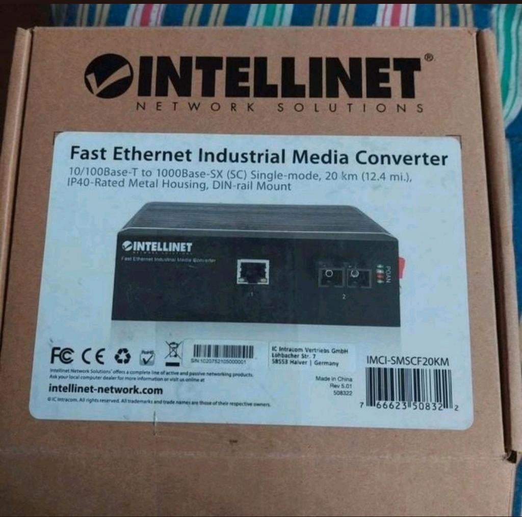 Industriële Fast Ethernet Media Converter(NIEUW), Computers en Software, Netwerk switches, Ophalen of Verzenden, Nieuw