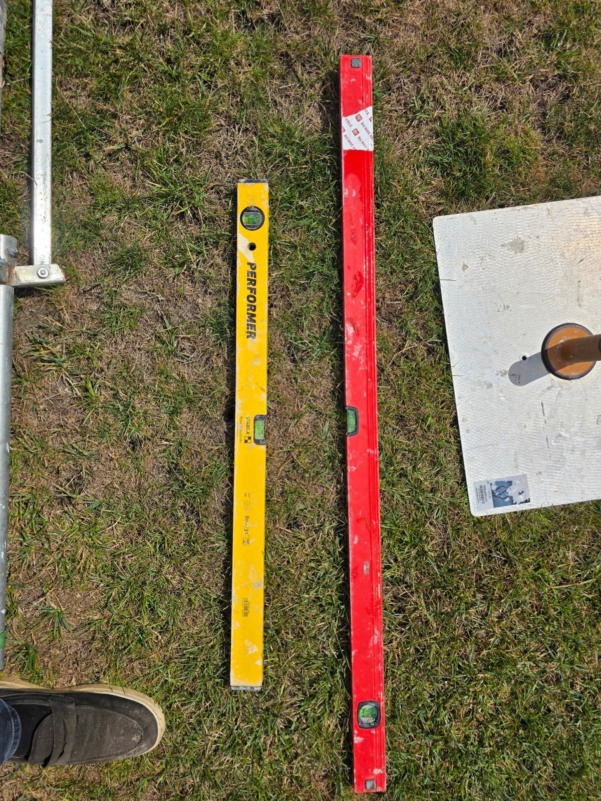 Twee waterpassen (80cm en 120cm) - Stabila en overig, Ophalen of Verzenden, Gebruikt
