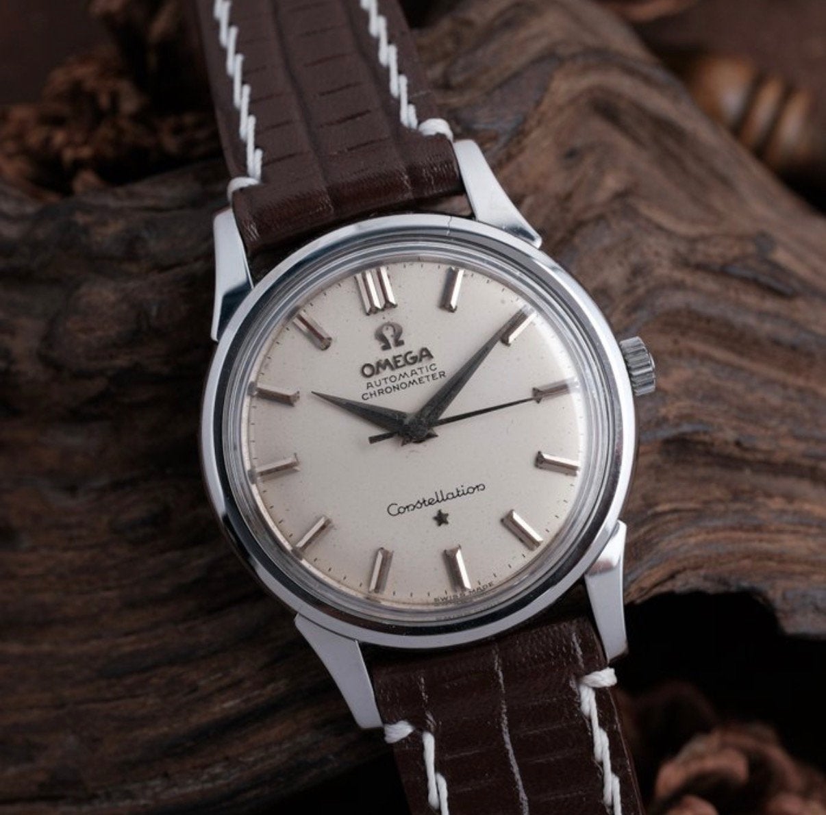 Omega Constellation 14381-9SC ~1960, Staal, Met bandje, Polshorloge, Omega