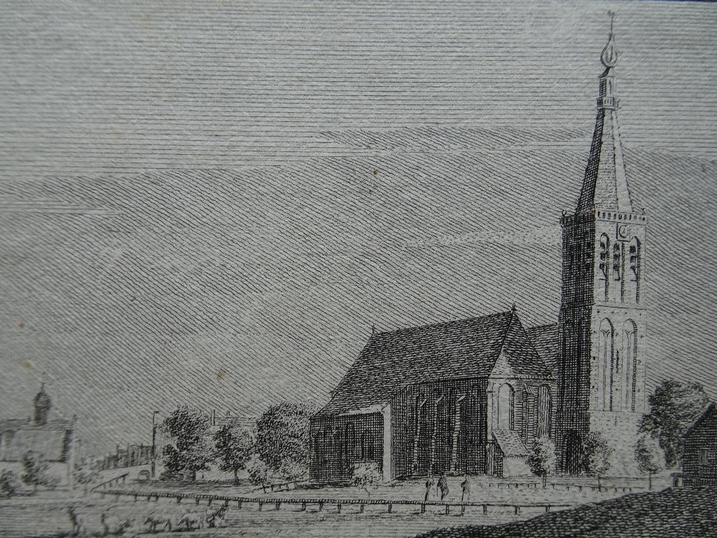 kopergravure Medemblik Westerpoort 1726 Hendrik Spilman, Verzenden