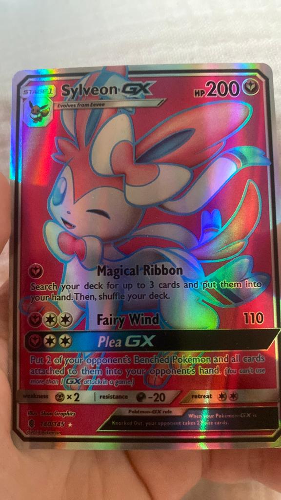 Mooie shiny sylveon GX, Ophalen of Verzenden, Zo goed als nieuw