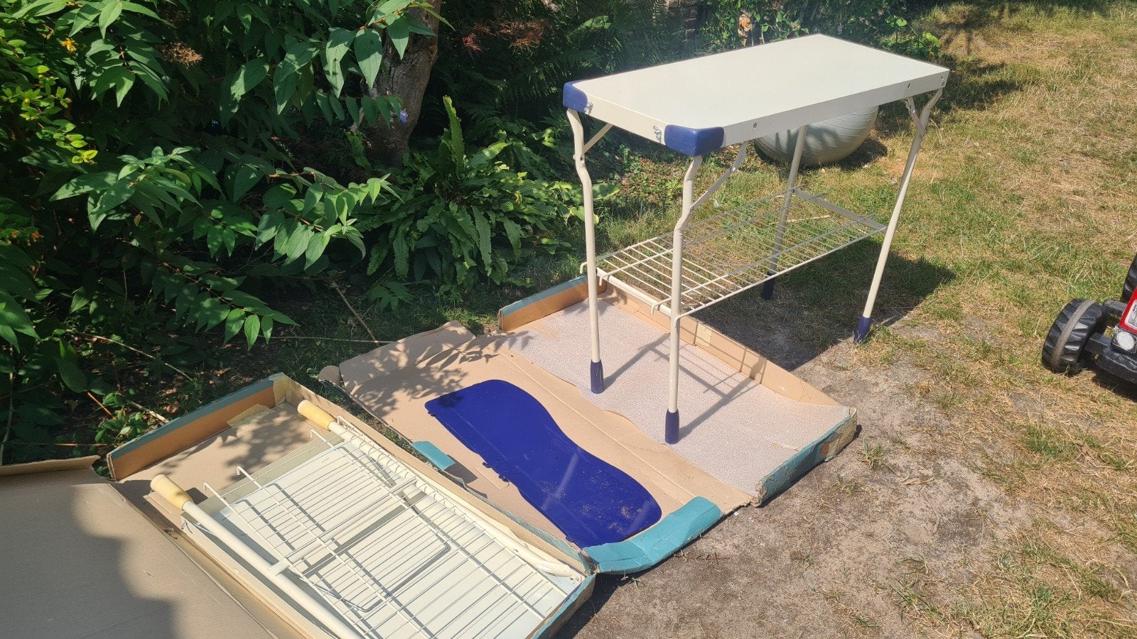 camping keuken met verlengstuk en scherm voor fornuis, Ophalen, Zo goed als nieuw, Campingkast