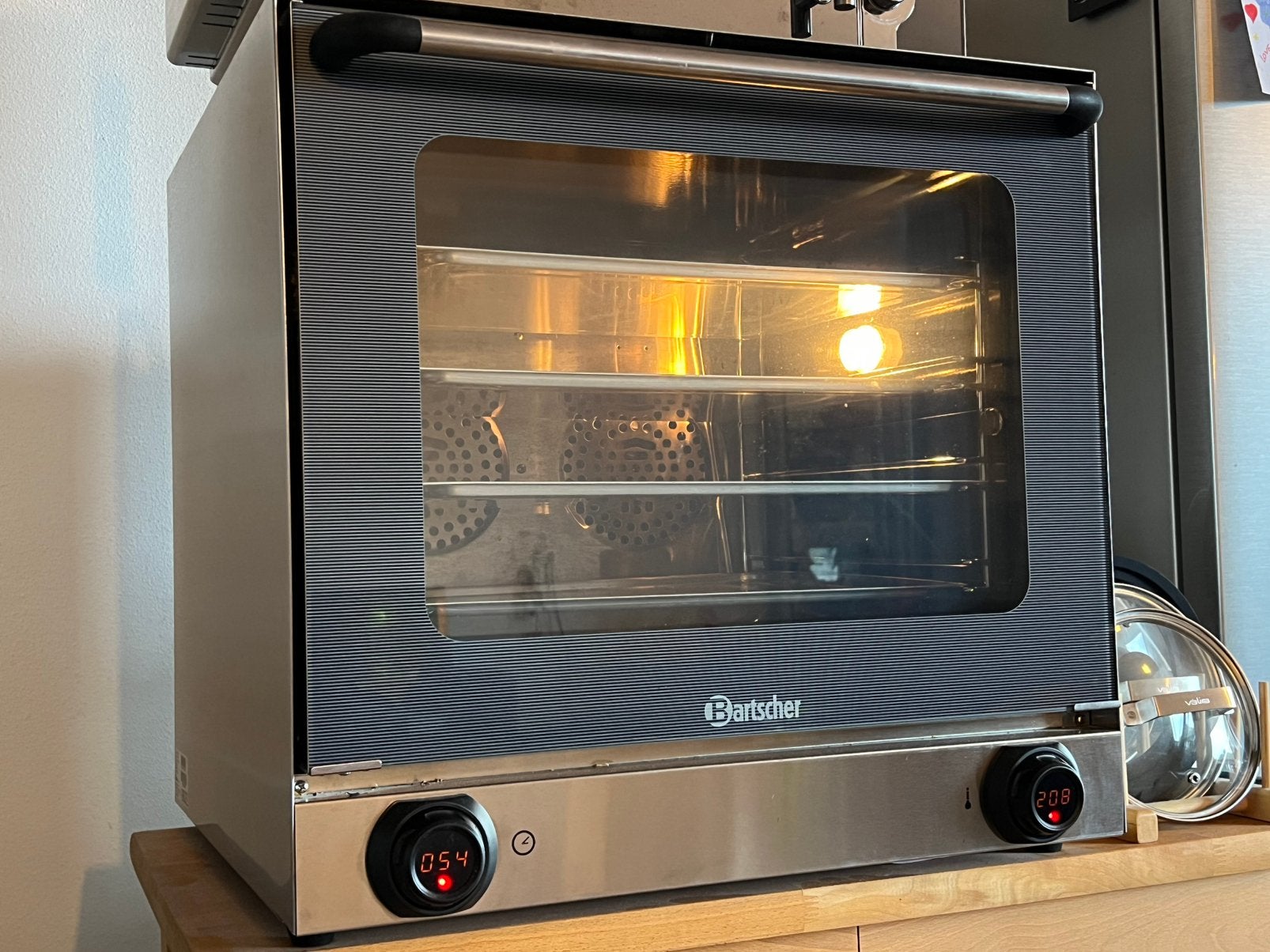 Bartscher Horeca-oven met 4 bakplaten en display, Ophalen, Horeca-oven, Hete lucht, 60 cm of meer