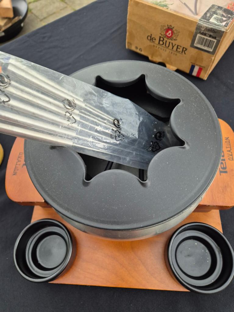 Fonduestel van Tefal, hout, Ophalen of Verzenden, Zo goed als nieuw, Elektrisch, Fondueset