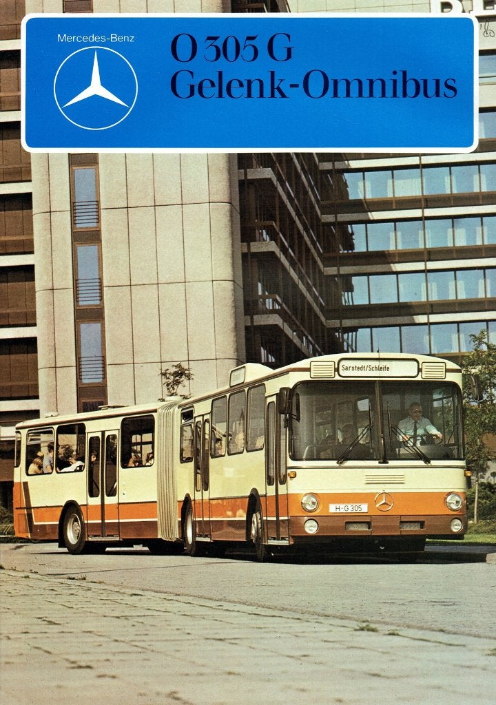 Folder Mercedes-Benz O 305 G Gelenk-Omnibus (1980), Verzenden, Gelezen, Mercedes