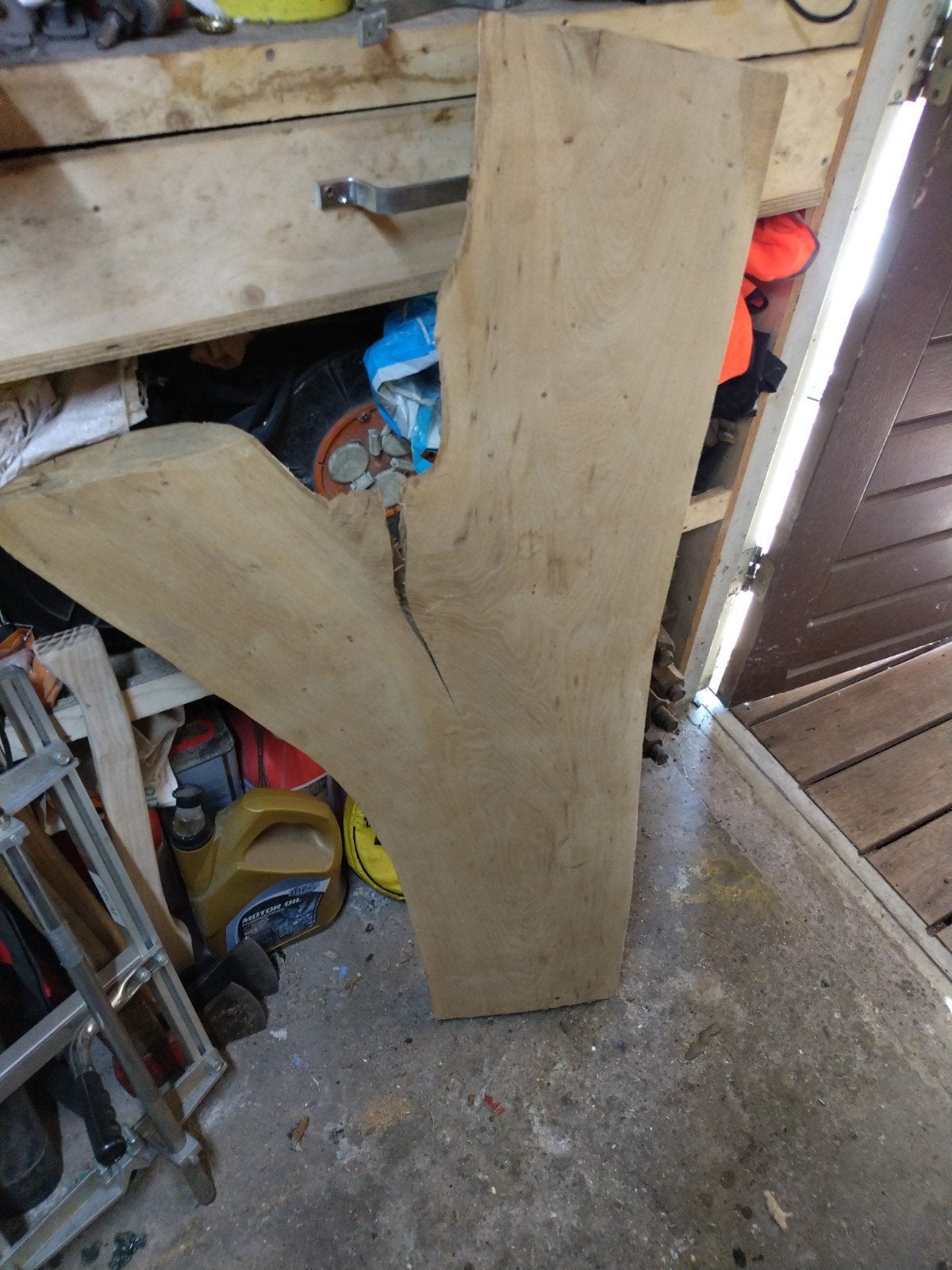 Boomstam plank 120 cm - ideaal voor tafelblad, Ophalen of Verzenden