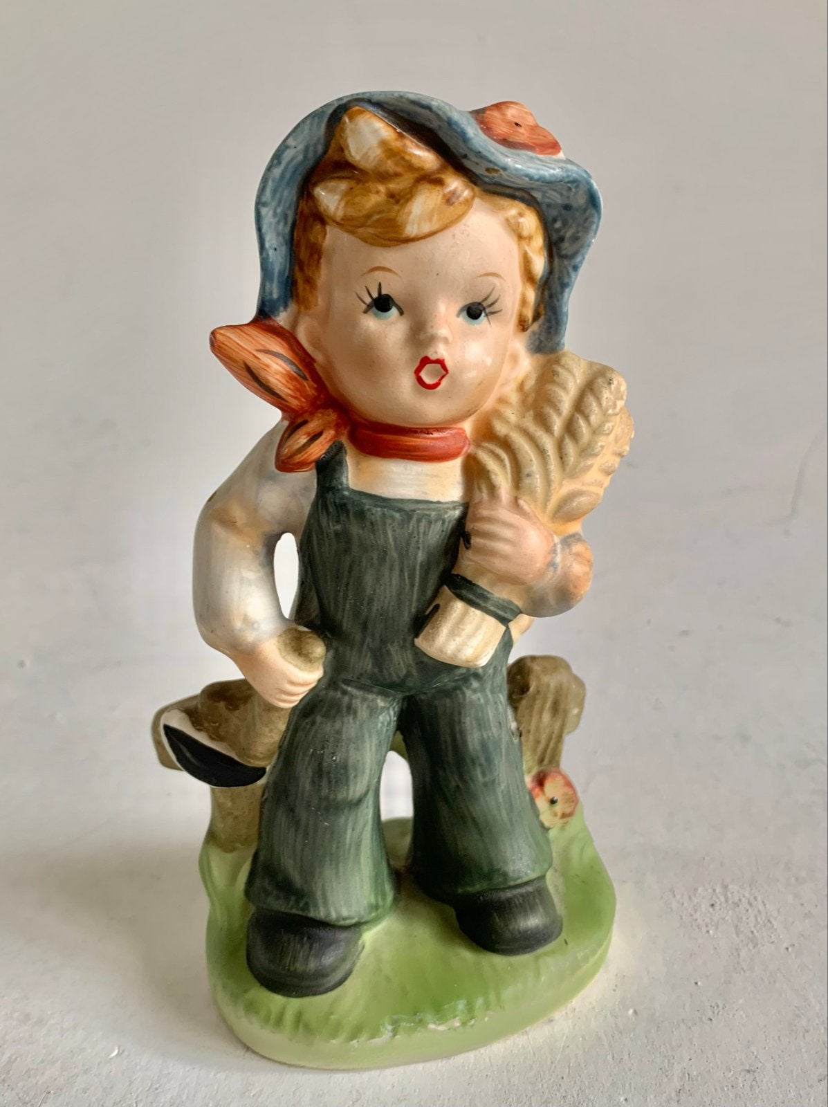 Vintage Beeldje Jongen met Korenschoof - Decoratief, Ophalen of Verzenden, Zo goed als nieuw, Mens