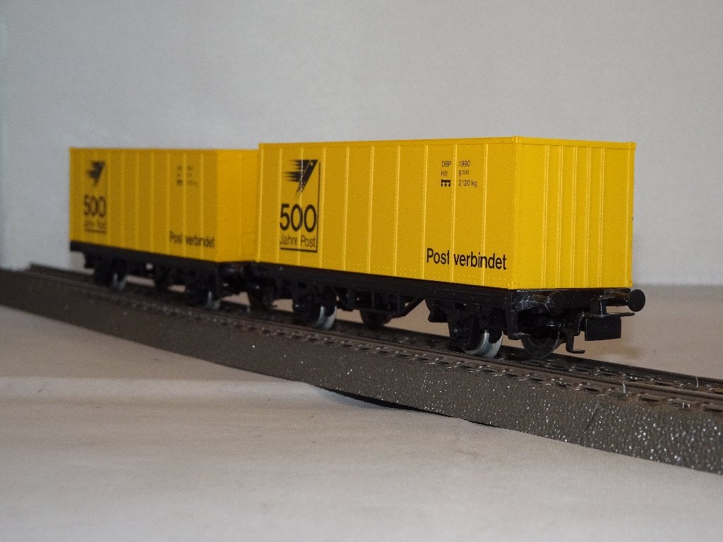 Marklin 84419 Deutsche Post containerwagon DB NIEUW (#945), Wisselstroom, Ophalen of Verzenden, Märklin, Nieuw