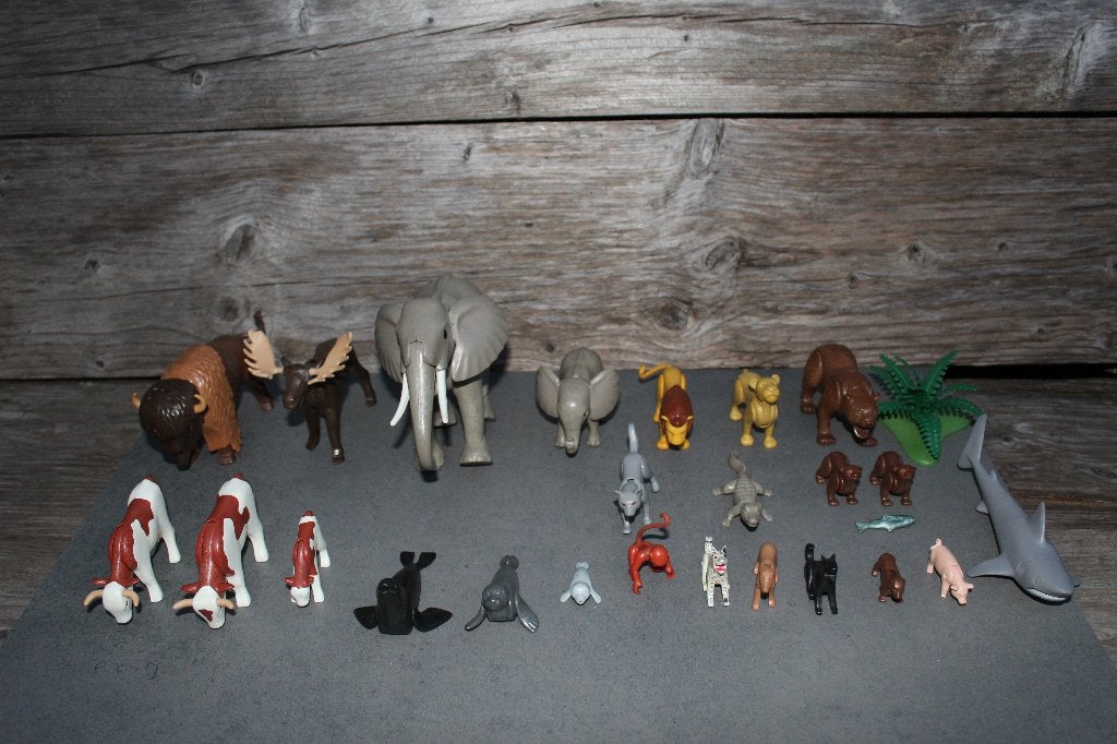 Playmobil 7225, 7890, 7995, 7038 en vele extra dieren, Ophalen of Verzenden, Zo goed als nieuw, Losse onderdelen, Overige typen