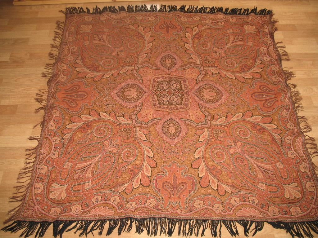 Antiek Beauty Worteldoek Zachte Herfstachtige Kleuren Vintag, Antiek en Kunst, Ophalen of Verzenden