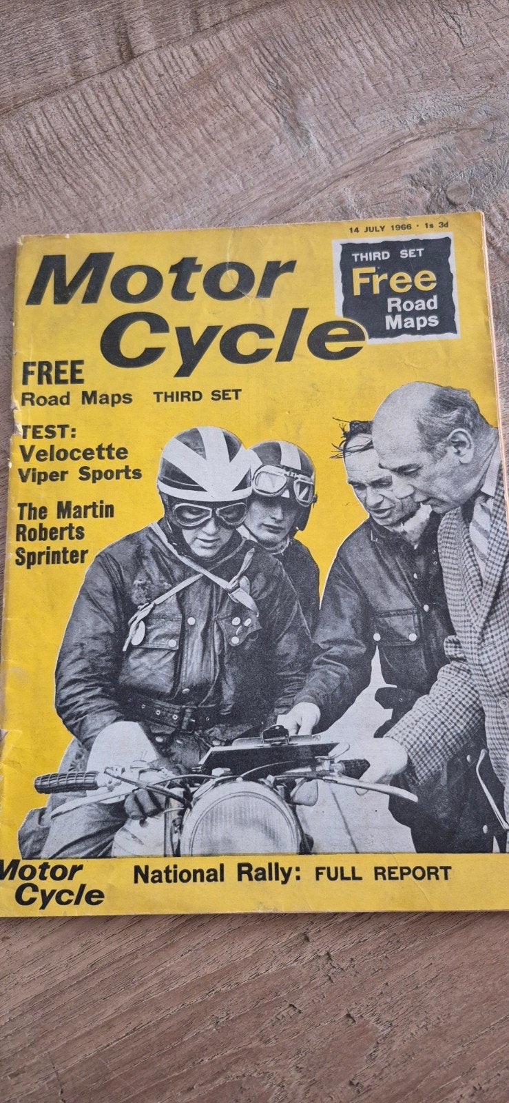 Motor Cycle Magazine - 14 juli 1966 - Vintage Tijdschrift, Boeken, Motoren, Ophalen of Verzenden, Gelezen, Onbekend, Algemeen