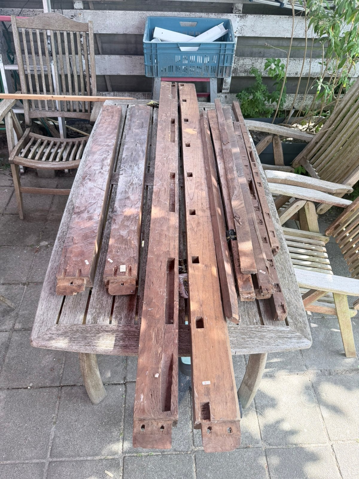 Teak houten delen, Ophalen, Planken, Zo goed als nieuw, Hardhout