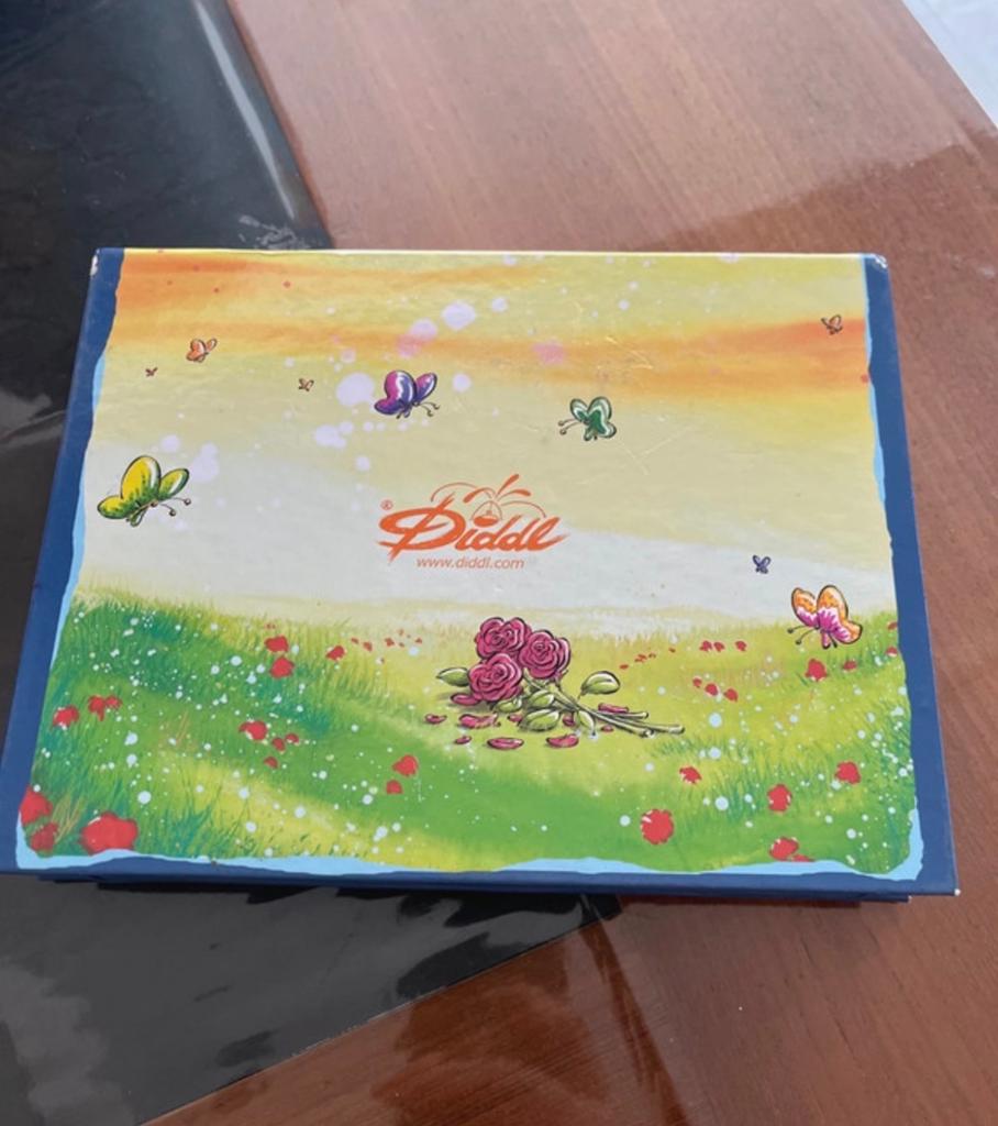 Diddl sieraden doosje van karton met spiegel, Verzamelen, Diddl, Gebruikt, Overige typen, Diddl, Ophalen of Verzenden