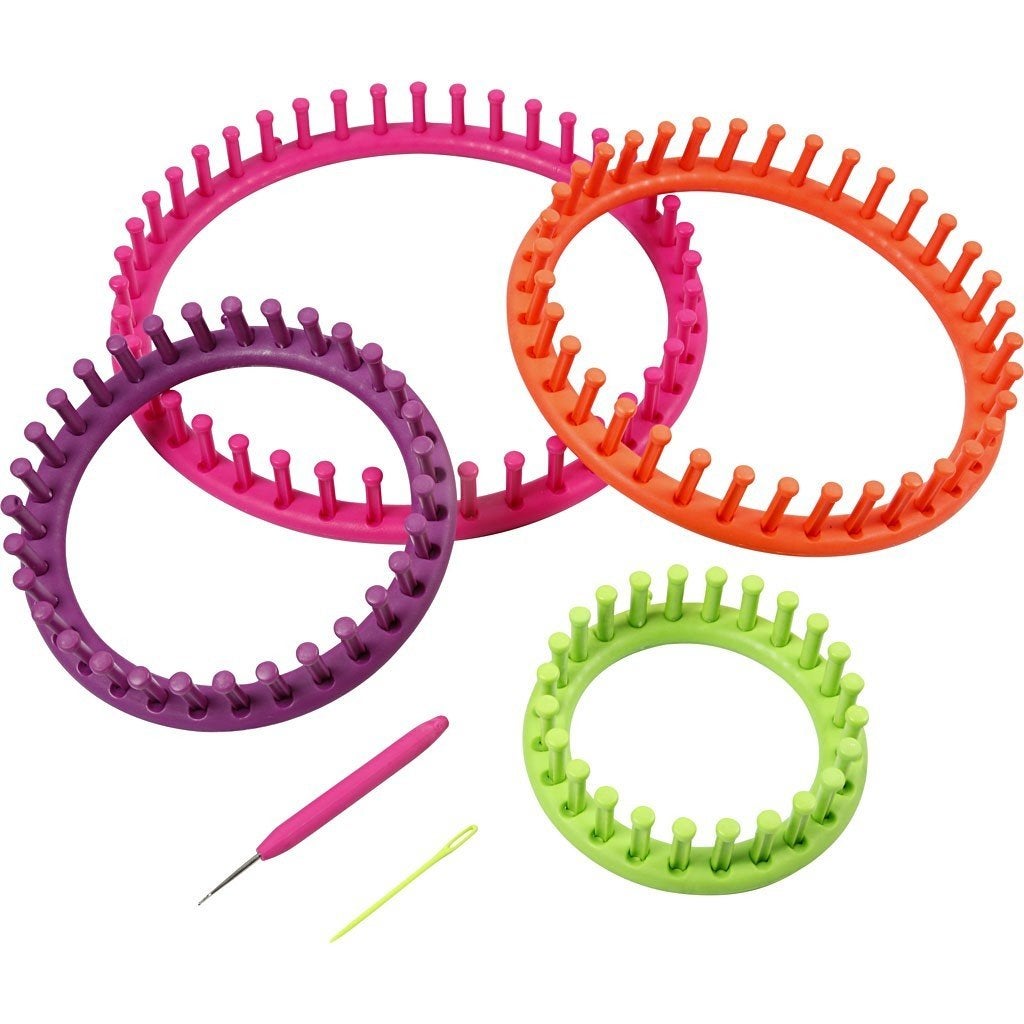 Set van 4 Knitting Loom, breiringen, Overige thema's, Meerkleurig, Ophalen of Verzenden, Zo goed als nieuw