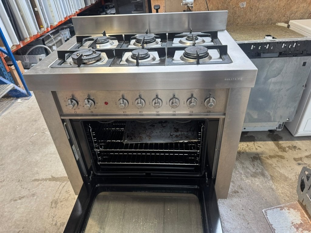 Solitaire fornuis schoon garantie bezorging super netjes!, Grill, 60 cm of meer, Zo goed als nieuw, Gas