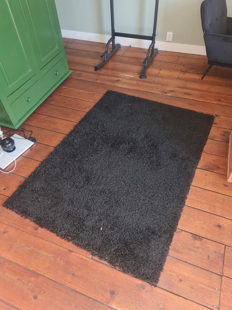 Zwart vloerkleed Loca New 120x170 cm, 100 tot 150 cm, Zwart, Ophalen of Verzenden, Zo goed als nieuw