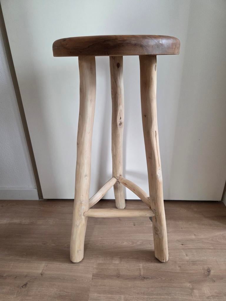 Decoratieve kruk van Karwei - Hout, Huis en Inrichting, Ophalen, Gebruikt, Hout