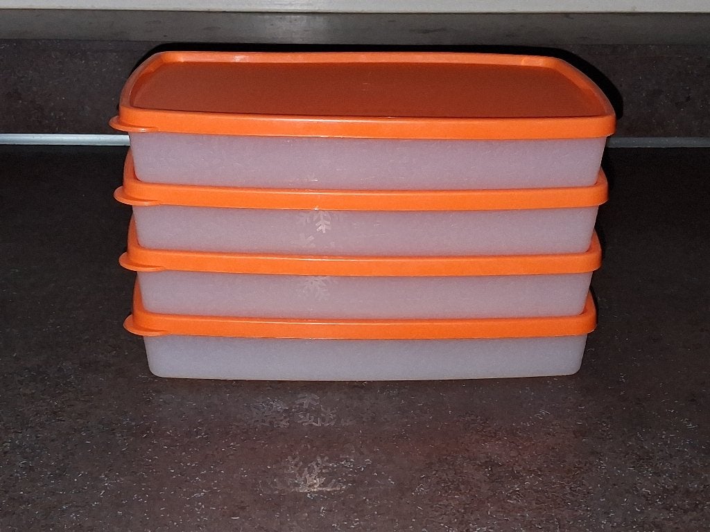 Tupperware diepvries doos 600 ml plat rood, Ophalen of Verzenden, Rood