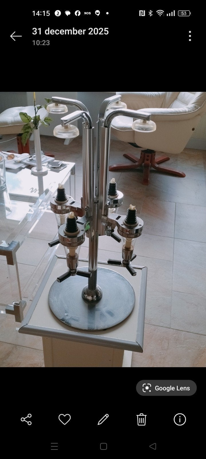 Flessenhouder voor bar of kast, Ophalen