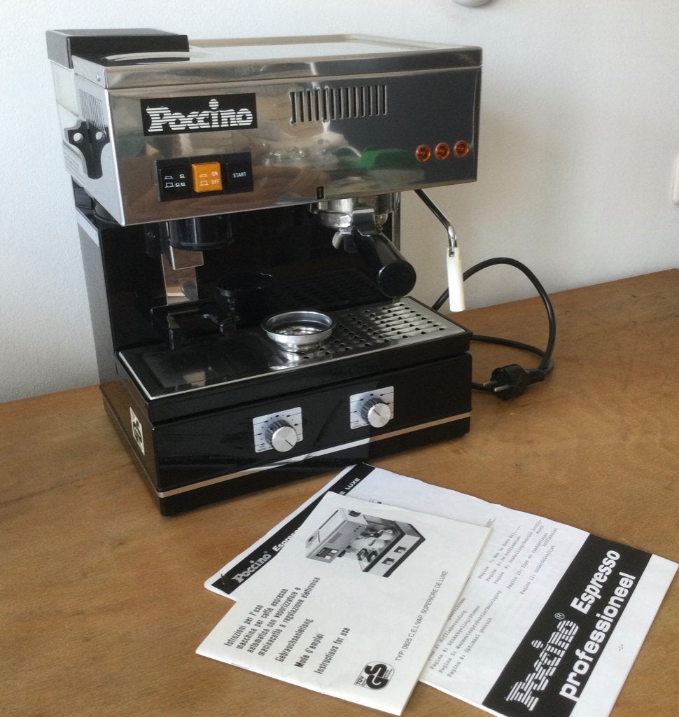 POCCINO espresso machine met piston., Espresso apparaat, Zo goed als nieuw, 4 tot 10 kopjes, Afneembaar waterreservoir