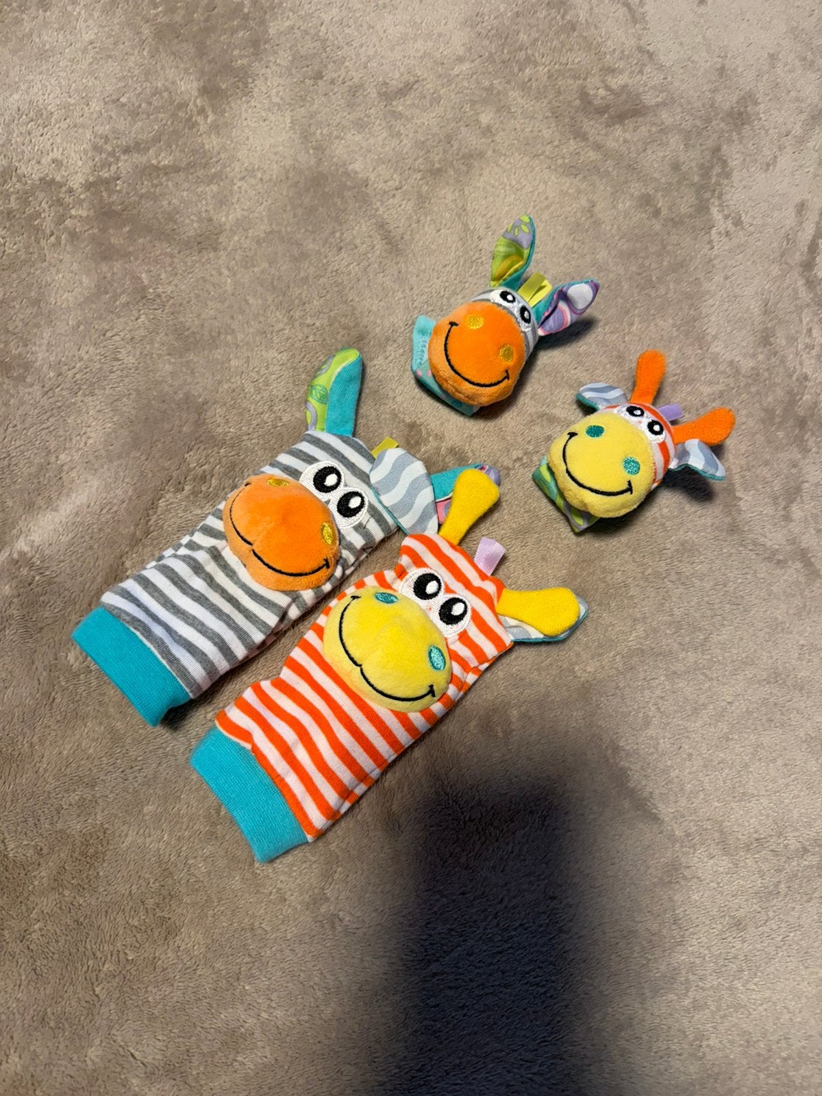 Playgro Jungle Pols- en Voetrammelaarset Zebra & Giraf, Ophalen of Verzenden, Zo goed als nieuw, Overige typen