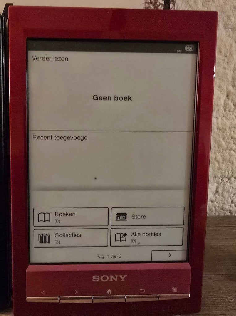 Sony E-Reader, Computers en Software, Ophalen, Gebruikt, 6 inch of minder, 4 GB of minder