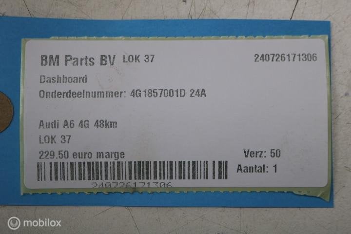 Foto 8 van Dashboard Audi A6 4G 48km oud 4G1857001D
