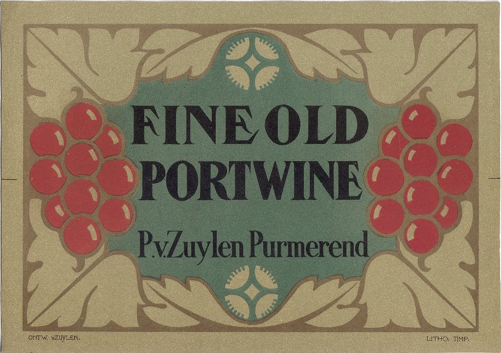 F. A. Timp litho "Fine Old Portwine - Purmerend 1927 ontwerp, Ophalen, Gebruikt, Overige gebieden, Port