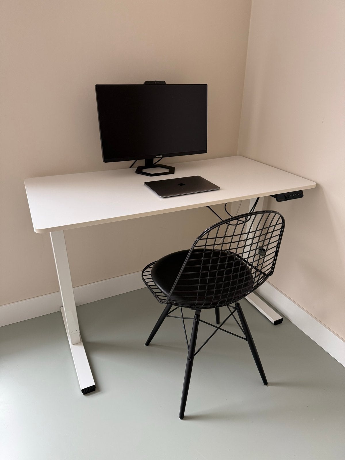 Flexispot Zit-sta Bureau - Wit, Elektrisch Verstelbaar, Ophalen, Zit-sta bureau, Elektrisch, Spaanplaat of MDF