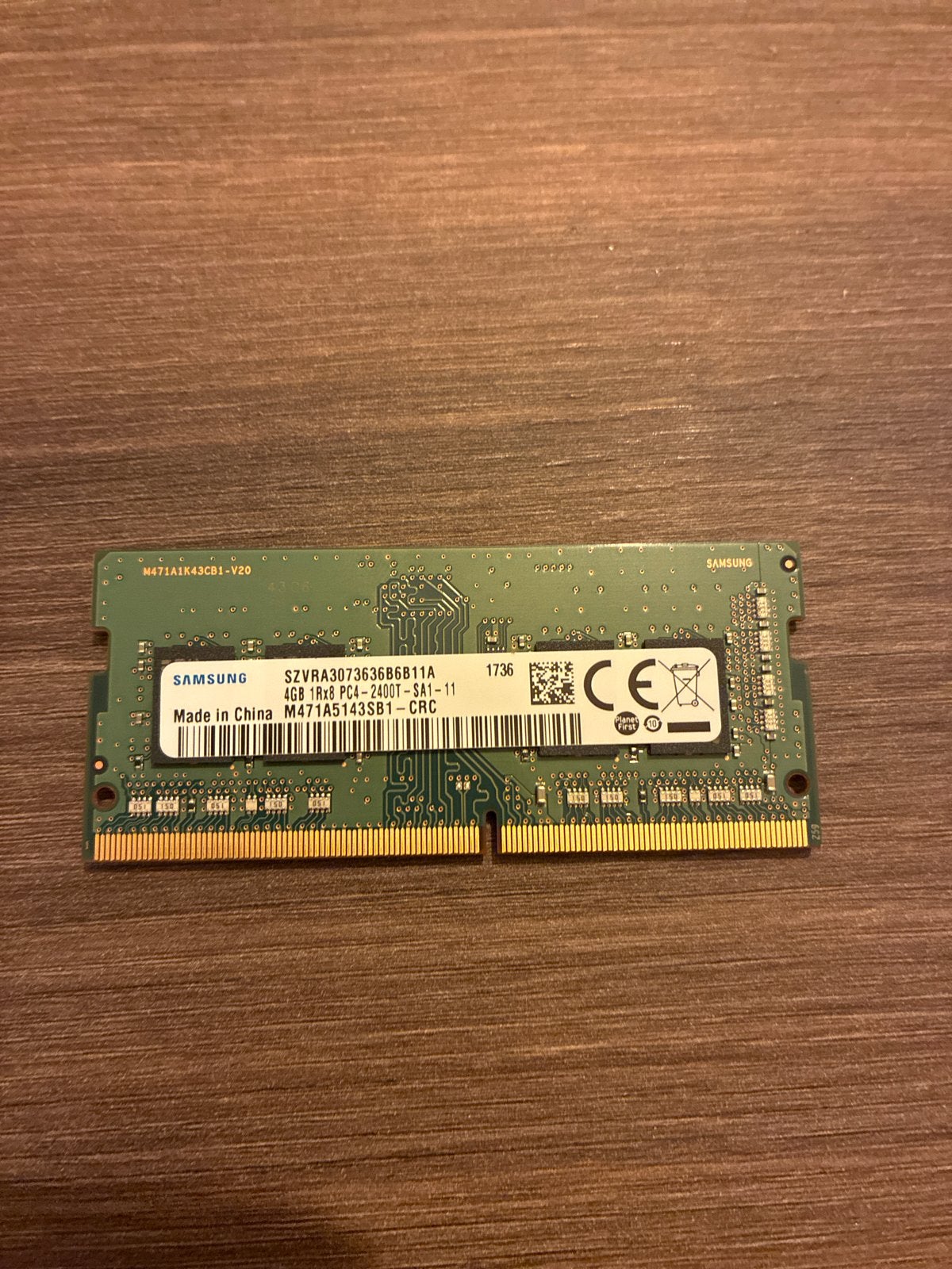Samsung 4GB DDR4 Laptop RAM 2400MHz SODIMM, DDR4, Ophalen of Verzenden, Zo goed als nieuw, Laptop