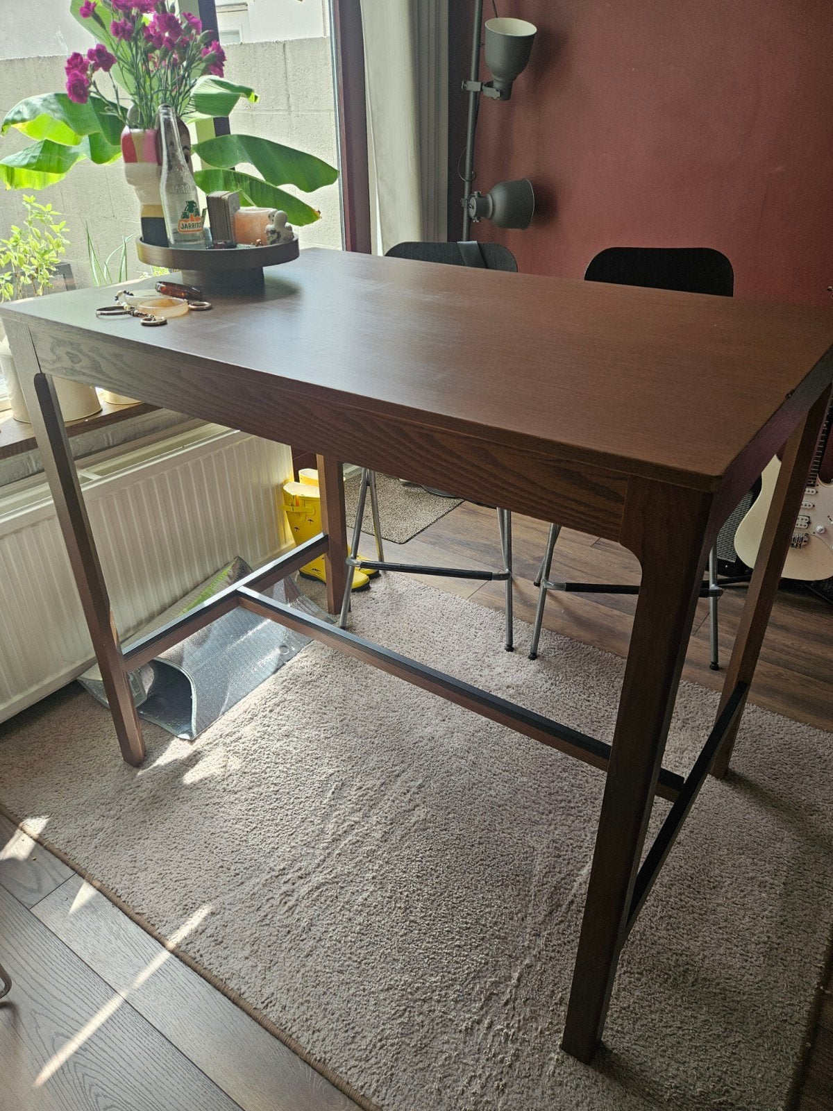 IKEA Hoge Statafel/Bartafel met 4 Krukken (2 inklapbaar), Ophalen, Gebruikt