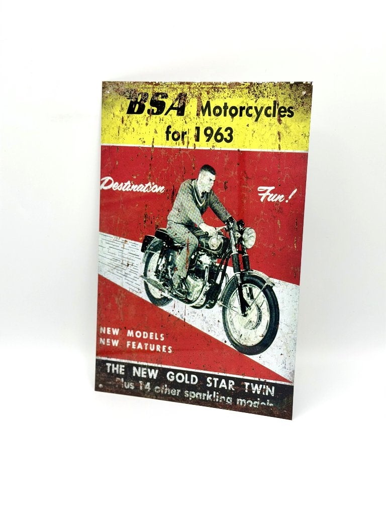 BSA Gold Star reclame bord | nieuw | 20x30, Ophalen of Verzenden, Nieuw, Reclamebord