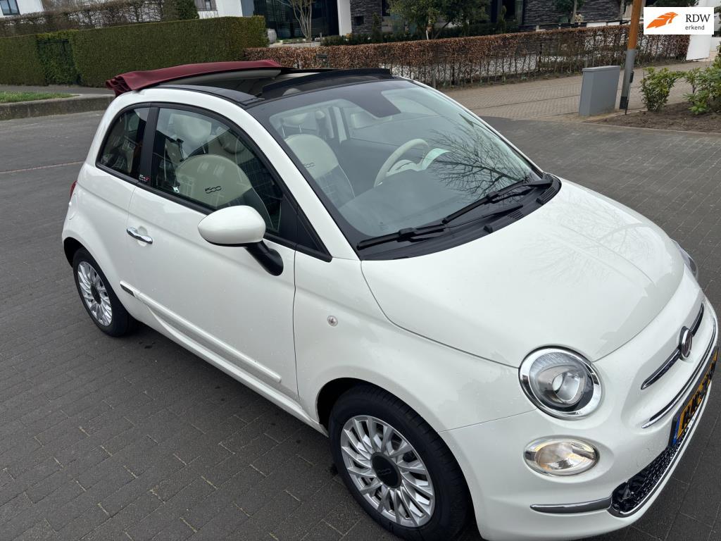 Fiat 500 1.0 Hybrid Launch cabriolet 34000 km ! airco nieuwe, Voorwielaandrijving, Stof, Gebruikt, Euro 6