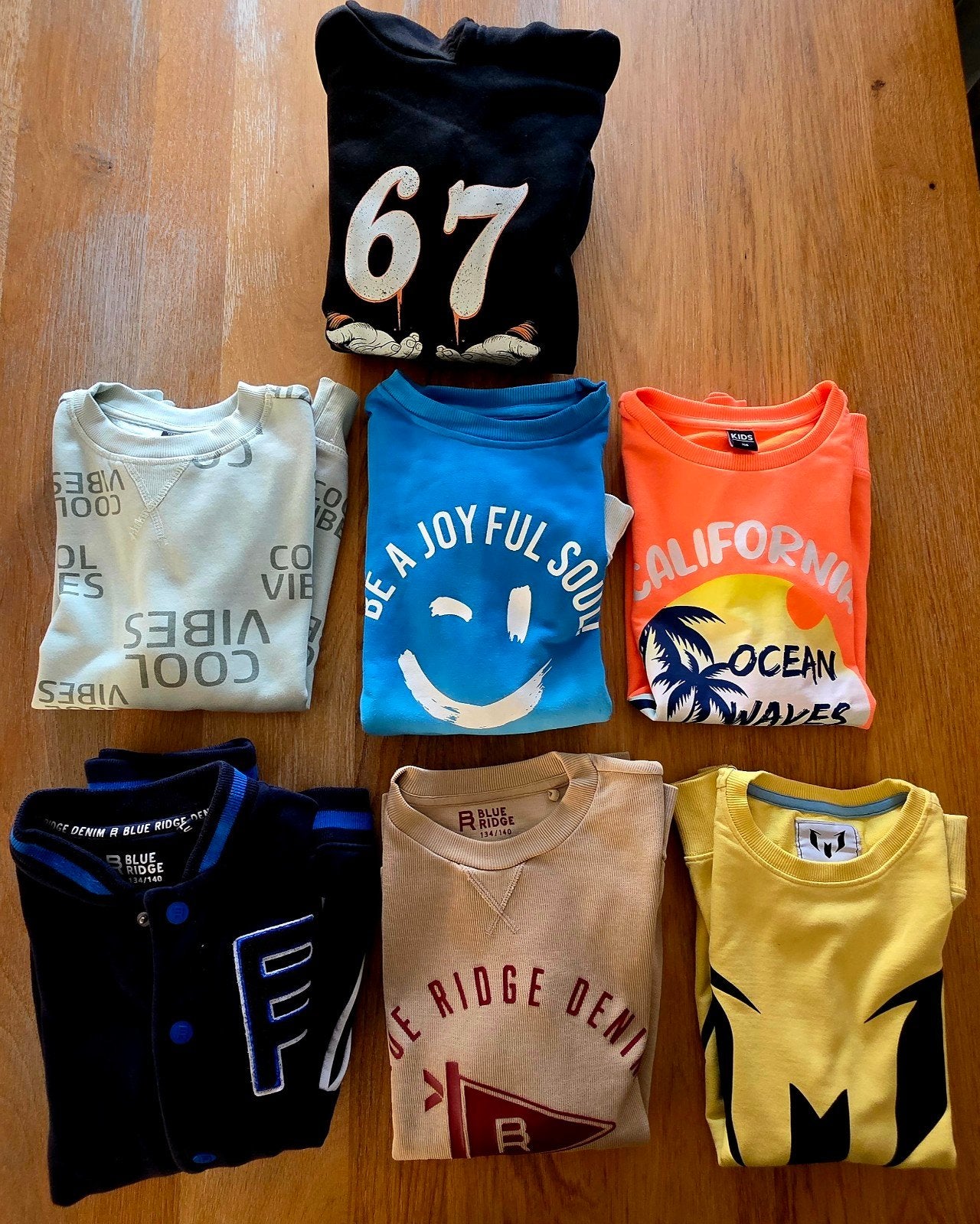 Pakket 7 truien maat 134/140 jongens!, Kinderen en Baby's, Kinderkleding | Kinder-kledingpakketten, Ophalen of Verzenden, Zo goed als nieuw