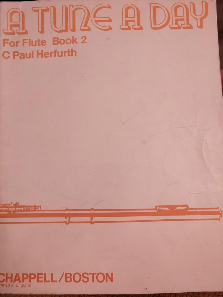Lesboek Dwarsfluit: a tune a day book 1 & 2, Ophalen, Overige formaten, Overige typen, Zo goed als nieuw
