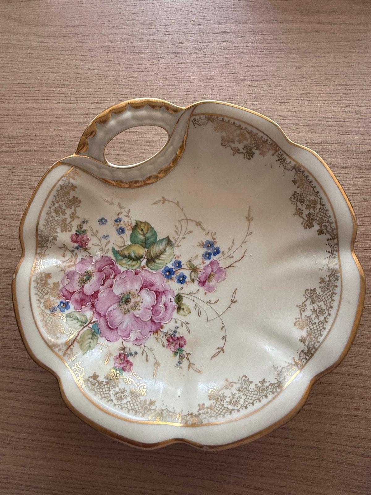 Antieke Oscar Schlegelmilch porseleinen schaal, Ophalen of Verzenden