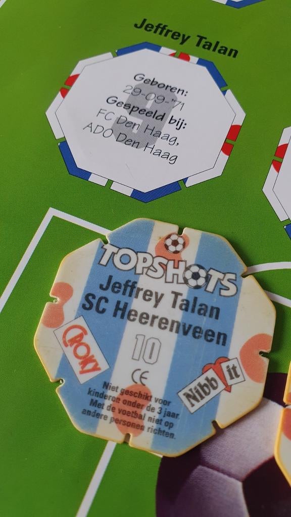 Zeldzame misdruk topshots Flippo nr 10 ipv nr 9 Jeffrey Tala, Verzamelen, Ophalen of Verzenden