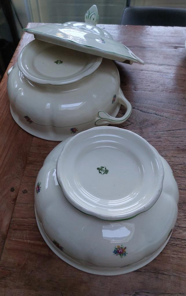 Vintage Plazuid - Gouda servies, Antiek en Kunst, Antiek | Servies compleet, Ophalen of Verzenden