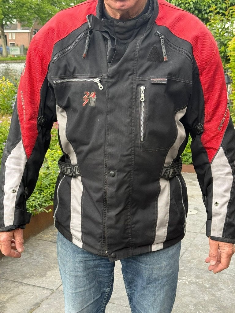 Evolution motorjas maat XL, Motoren, Kleding | Motorkleding, Ophalen, Tweedehands, Jas | textiel, Evolution