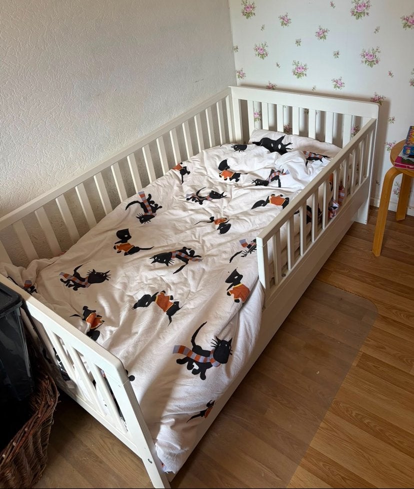 Petite Amélie Peuterbed Plume 140x70 cm, Ophalen, 70 tot 85 cm, 140 tot 160 cm, Zo goed als nieuw