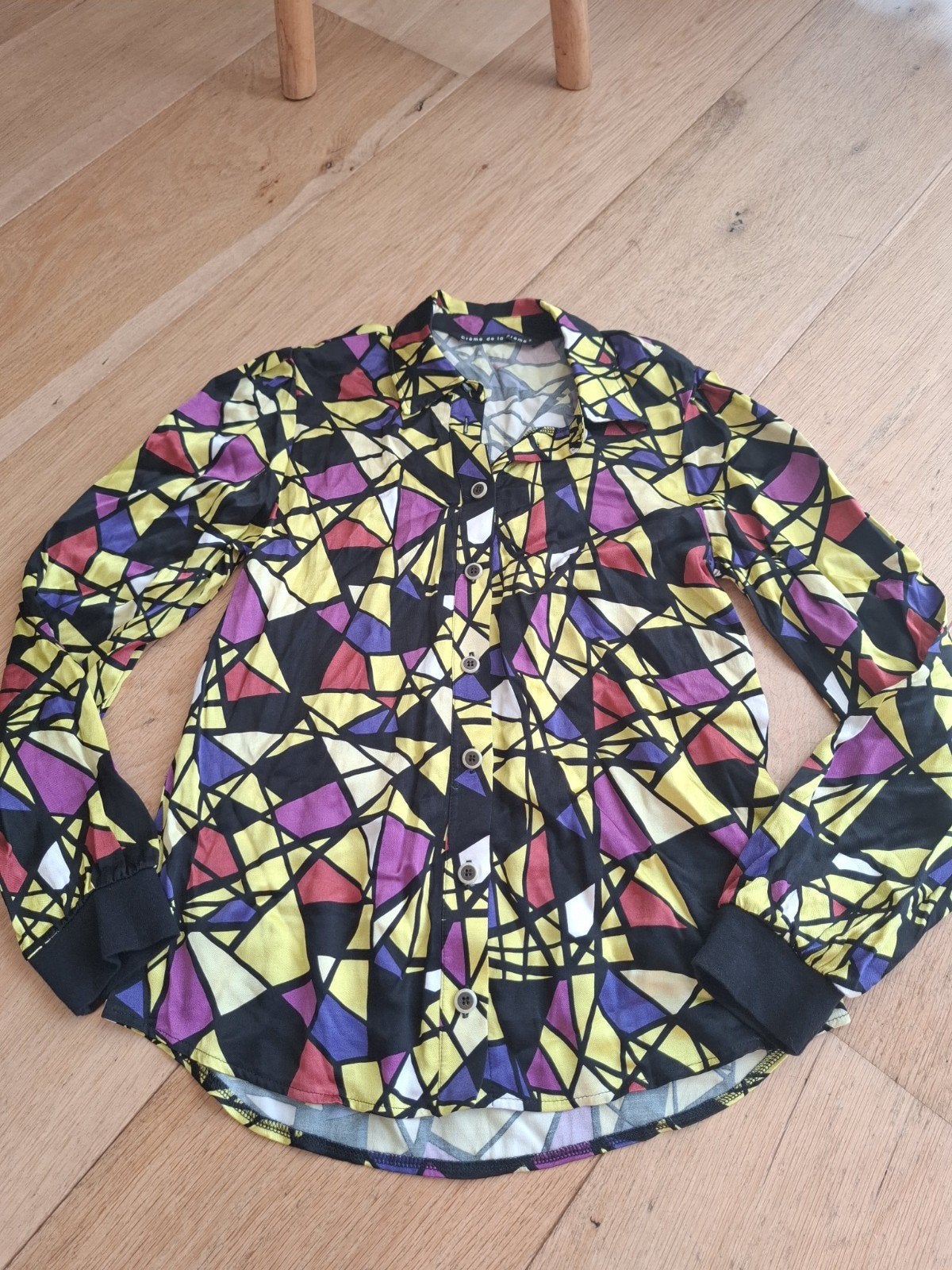 Foute Party Blouse Crème de la Crème Maat M, Maat 38/40 (M), Meerkleurig, Crème de la Crème, Ophalen of Verzenden