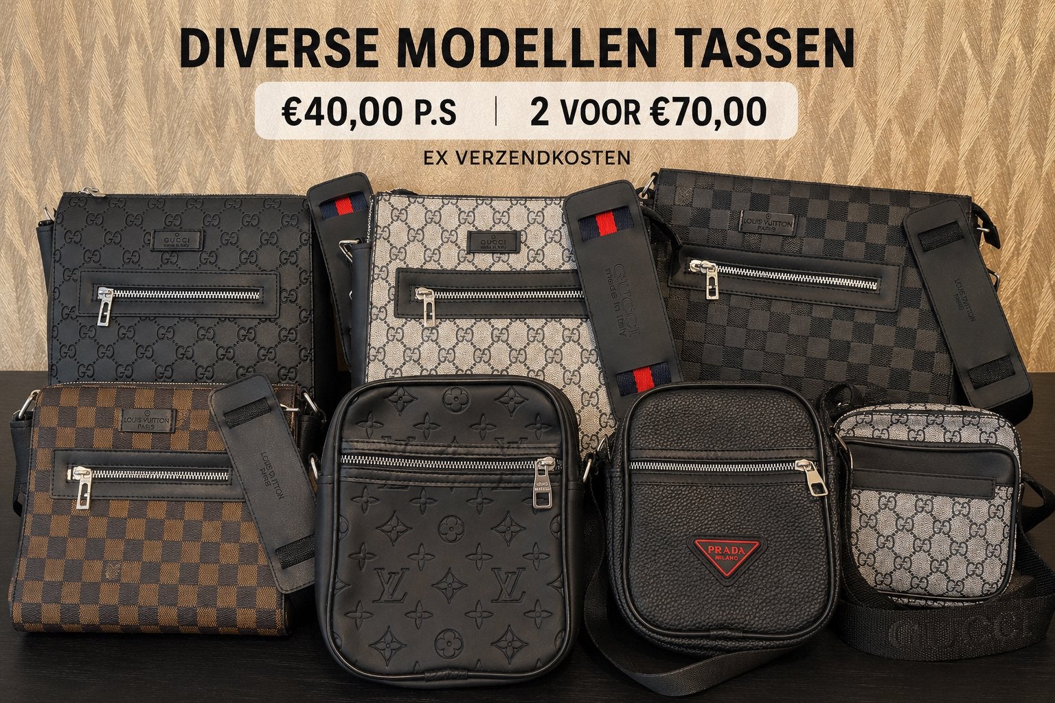 Diverse modellen tassen, Ophalen of Verzenden, Nieuw, Zwart, Schoudertasje