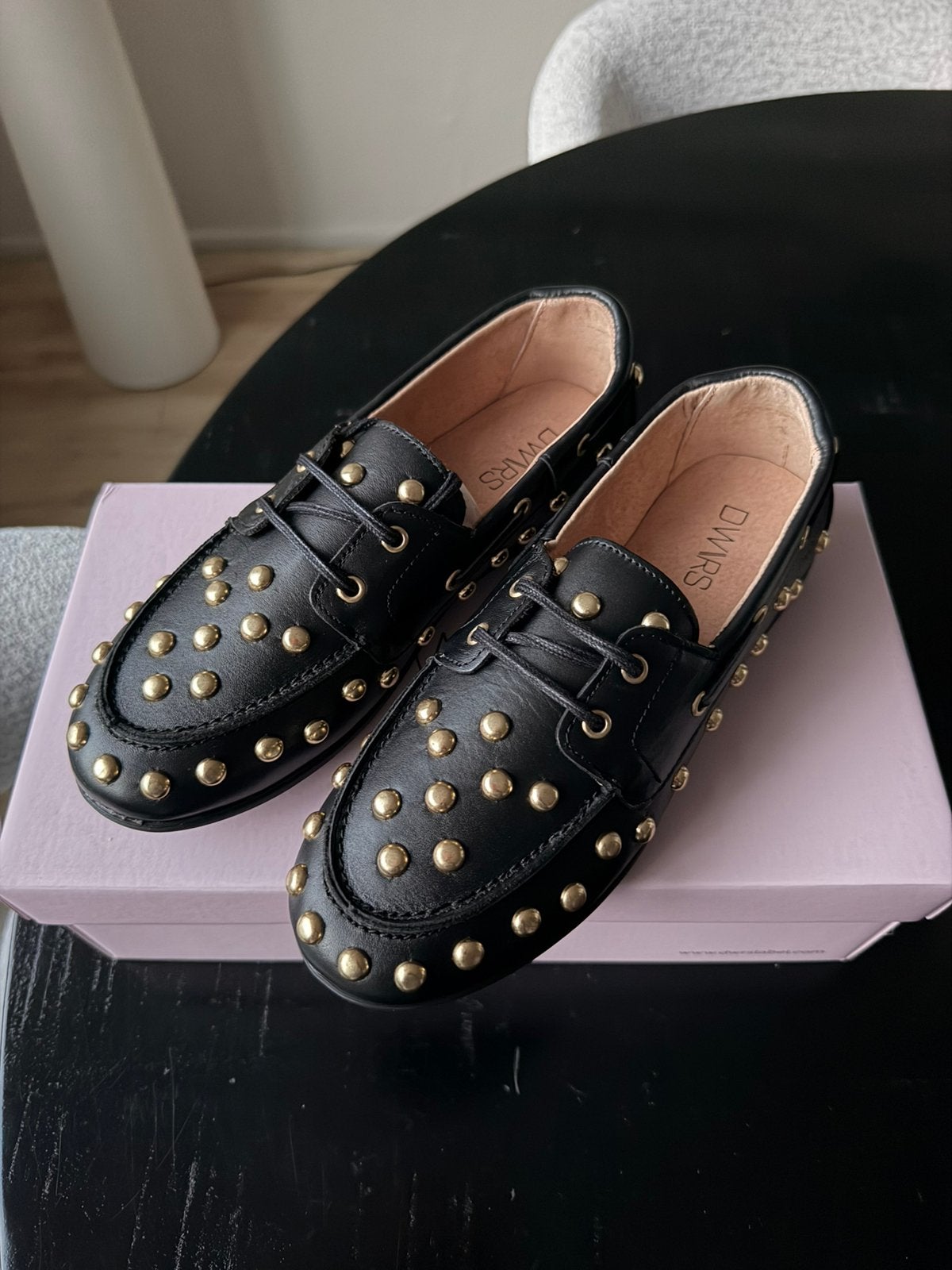 DWRS Latty Big Studs Black / maat 38, Kleding | Dames, Schoenen, Nieuw, Ophalen of Verzenden, Instappers, Zwart