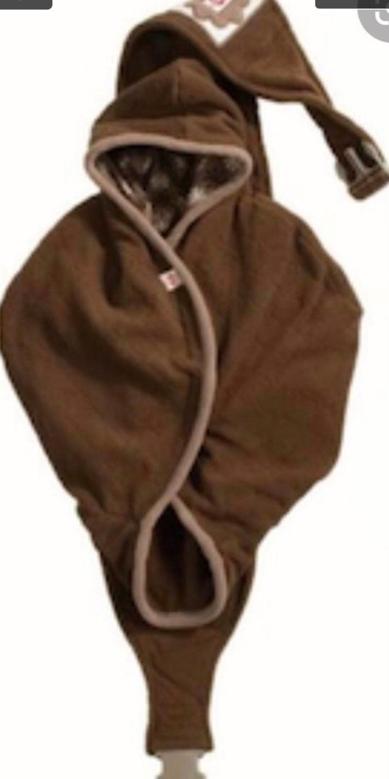Lodger babydrager van bruin teddy, Kinderen en Baby's, Babydragers en Draagdoeken, Ophalen of Verzenden, Zo goed als nieuw, Draagzak