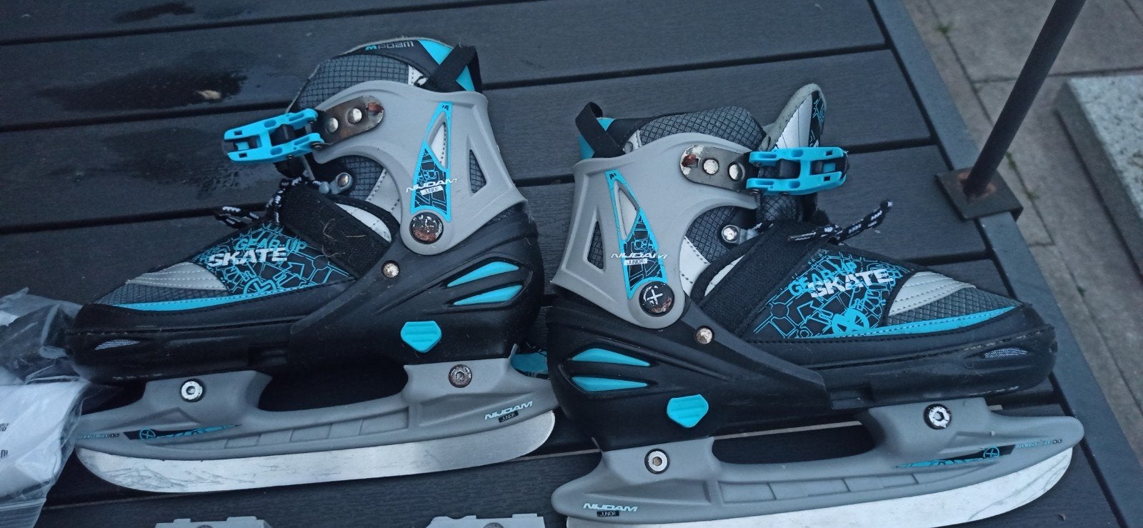 Nijdam Combo-Skate verstelbare schaatsen/inline skates, Sport en Fitness, Schaatsen, Ophalen, Gebruikt, IJshockeyschaatsen, Nijdam