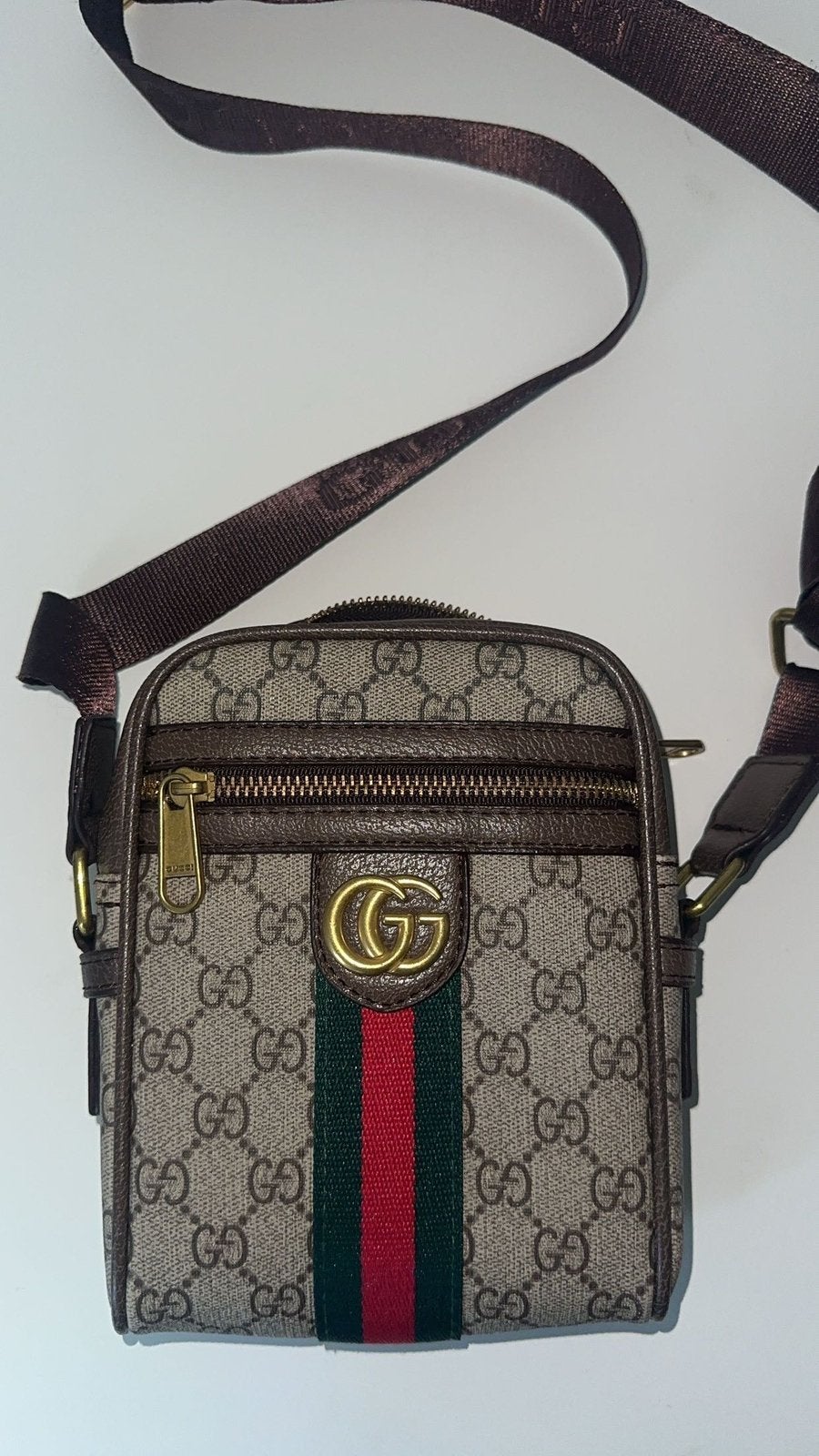 Gucci Ophidia GG Supreme schoudertas, Ophalen of Verzenden, Zo goed als nieuw, Beige, Overige merken