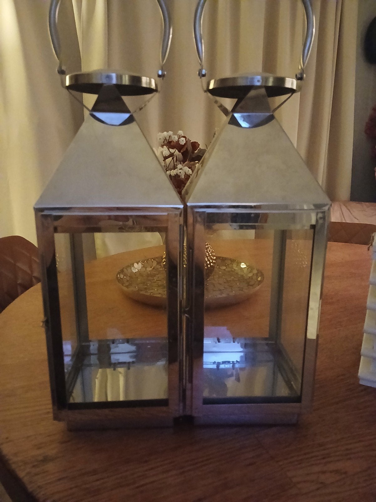 2 windlichten, Ophalen, Windlicht, Zo goed als nieuw, Metaal