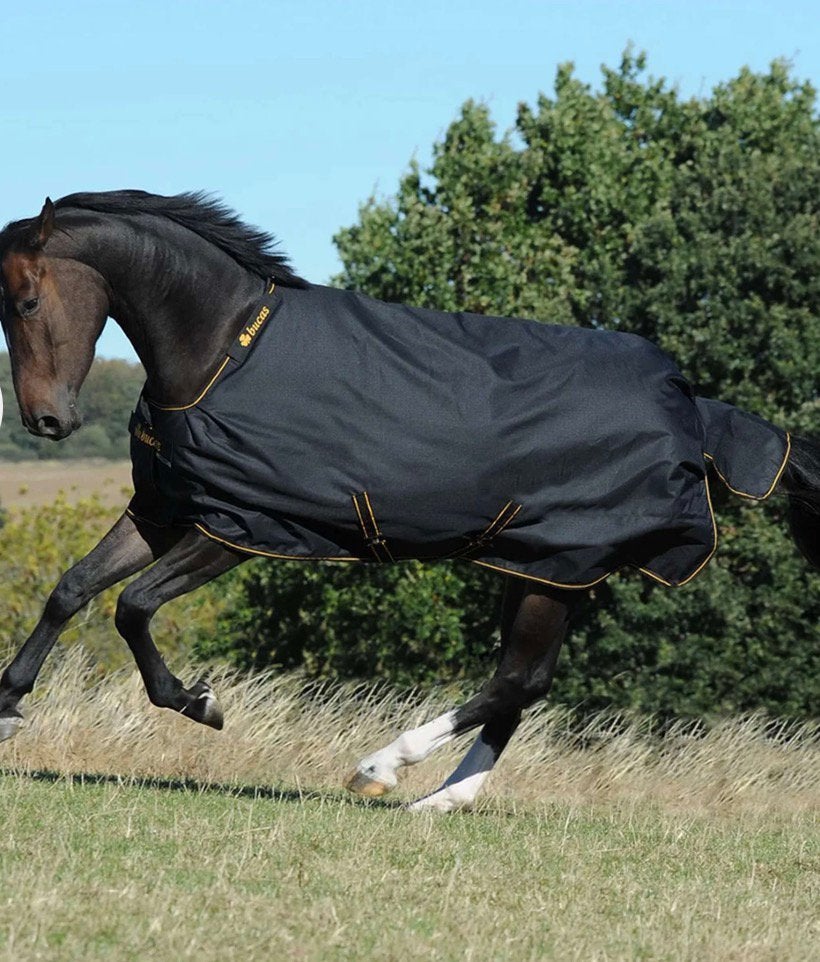 Bucas Irish Turnout 50g 145cm (6'6") zwart, Dieren en Toebehoren, Ophalen of Verzenden, Zo goed als nieuw