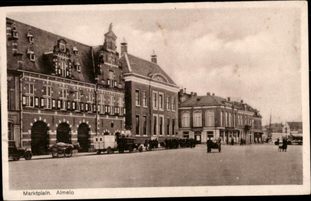 Almelo KVR03 344 Marktplein, Ophalen of Verzenden, 1940 tot 1960, Gelopen, Overijssel