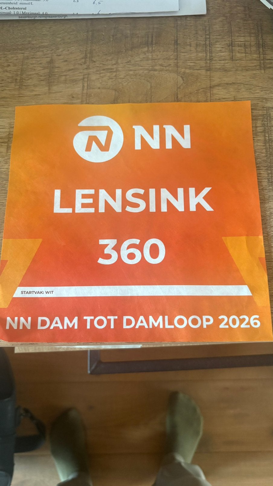 Startbewijs wedstrijd NN Dam tot Dam, Ophalen of Verzenden, Nieuw